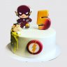 Торт на День Рождения 7 лет с супергероем Флеш №108804
