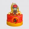 Красный торт на День Рождения 9 лет Флеш №108806