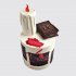 Классический торт девочки на 17 лет Дневники вампира со свечкой из мастики №108856