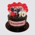 Черный торт Blackpink на юбилей 10 лет с леденцами №108885