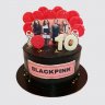 Торт с шоколадной глазурью Blackpink на 10 лет №108886