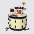 Торт на юбилей 50 лет в виде барабана №108961