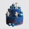 Праздничный торт космонавт на луне №108986