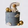 Детский торт космонавт с планетами и леденцами №108987