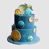 Детский торт космонавт с планетами и леденцами №108987