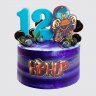 Красный торт со звездами Хип Хоп на День Рождения 17 лет №108996