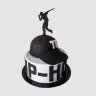 Черный торт с фотопечатью на День Рождения 11 лет Хип Хоп №109006