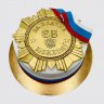 Торт золотая медаль на юбилей 60 лет №109017