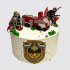Белый торт с пожарными МЧС №109047
