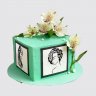 Праздничный торт парикмахеру с цветами №109110
