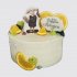 Белый торт Добби свободен с фруктами №109132