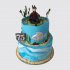 Двухъярусный торт свекру на юбилей 75 лет №109150