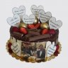 Торт с ягодами и надписью для свекра №109165