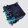 Шоколадный квадратный черный торт на 25 лет с надписью №109254
