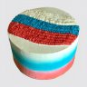 Квадратный торт в виде флага на День Рождения депутату №109278
