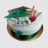 Торт на День Рождения сыну математику с радугой из мастики №109330