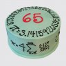 Торт на День Рождения сыну математику с радугой из мастики №109330