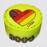 Торт блоггеру с разноцветными шариками из мастики №109392
