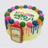 Торт блоггеру с разноцветными шариками из мастики №109392