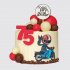 Торт года бегут на 75 лет с шарами из мастики №109412