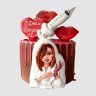 Классический торт женщине косметологу с сердечками №109451