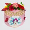 Нежный торт с цветами для косметолога №109458
