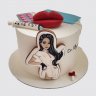 Розовый торт для девушки мастеру косметологу №109468