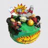 Праздничный торт мальчику на ДР 7 лет боулинг №109476