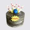 Торт с шарами и кеглями для боулинга №109481