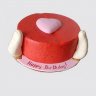 Праздничный торт таблетка на День Рождения девочке с цветком №109495