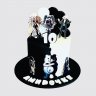 Черный торт Данганронпа для девочки на День Рождения 15 лет №109515