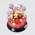 Красный торт на День Рождения 12 лет Данганронпа с безе №109527