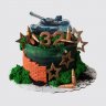 Торт в военном стиле на День Рождения мальчика танкиста №109560
