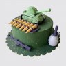 Торт на День Рождения танкисту с виски №109564