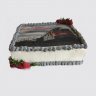 Торт с шоколадной глазурью и ягодами для железнодорожника на 20 лет №109571
