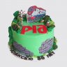 Торт на День Рождения 25 лет с ягодами для железнодорожника №109579