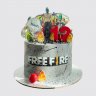Торт в виде компьютерной игры Free Fire на 9 лет №109611
