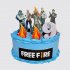 Торт в виде компьютерной игры Free Fire на 9 лет №109611
