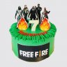 Праздничный торт Free Fire с леденцами на 11 лет №109619
