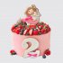 Детский торт дочке на 2 годика с ягодами №109636