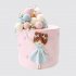Торт с принцессой и шарами из мастики для дочки №109646
