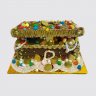 Торт сундук с сокровищами с золотыми монетами №109690