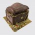 Шоколадный торт в форме сундука с сокровищами №109692