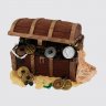 Торт пиратский сундук с сокровищами с медузой из мастики №109699
