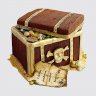 Квадратный торт в виде сундука с сокровищами №109701