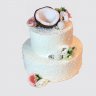 Двухъярусный торт на День Рождение женщине с ягодами №109712