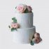 Двухъярусный торт женщине с розами №109713