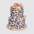 Оригинальный двухъярусный торт женщине в леопардовом стиле №109727
