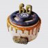 Торт в форме руля на юбилей с цифрой 60 из пряника №109755