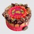Красный торт Спецназ со сладостями №109806